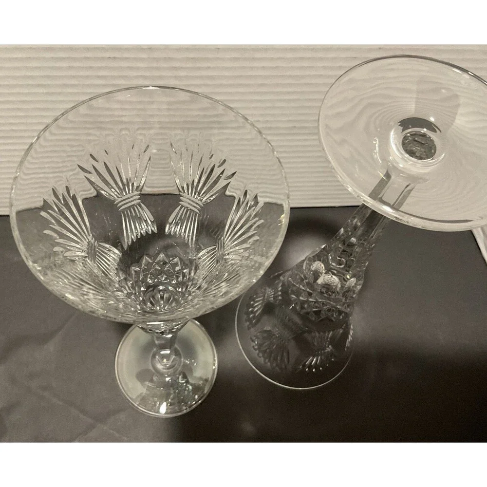 WATERFORD Crystal Toasts Millennium Toasting Champagne Flutes 2Set PICK UP ONLY